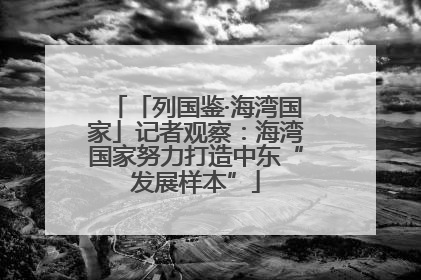 「列国鉴·海湾国家」记者观察：海湾国家努力打造中东“发展样本”