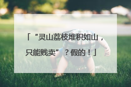 “灵山荔枝堆积如山，只能贱卖”？假的！