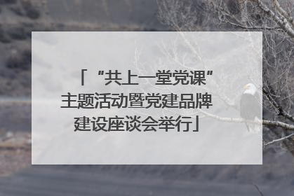 “共上一堂党课”主题活动暨党建品牌建设座谈会举行