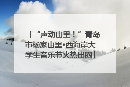 “声动山里！”青岛市杨家山里•西海岸大学生音乐节火热出圈