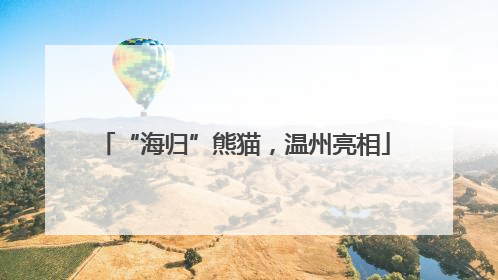 “海归”熊猫，温州亮相