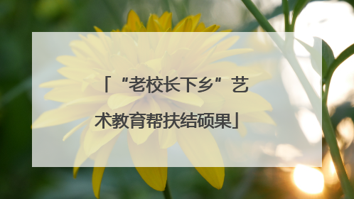 “老校长下乡”艺术教育帮扶结硕果
