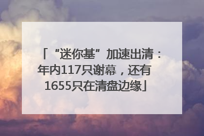 “迷你基”加速出清：年内117只谢幕，还有1655只在清盘边缘