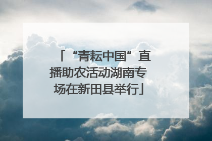 “青耘中国”直播助农活动湖南专场在新田县举行