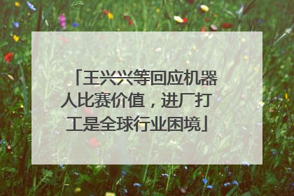 王兴兴等回应机器人比赛价值，进厂打工是全球行业困境
