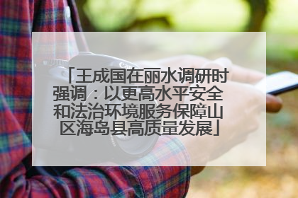 王成国在丽水调研时强调：以更高水平安全和法治环境服务保障山区海岛县高质量发展