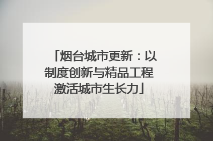 烟台城市更新：以制度创新与精品工程激活城市生长力