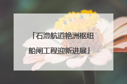 石澧航道艳洲枢纽船闸工程迎新进展