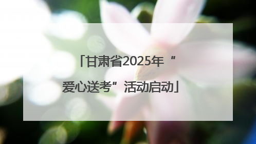 甘肃省2025年“爱心送考”活动启动