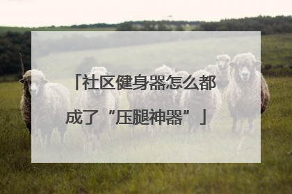 社区健身器怎么都成了“压腿神器”