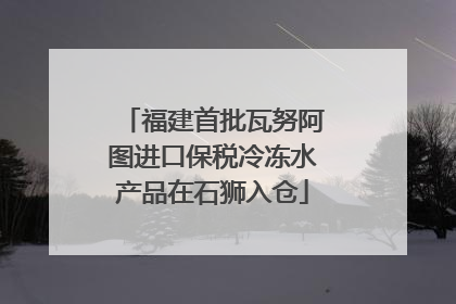 福建首批瓦努阿图进口保税冷冻水产品在石狮入仓