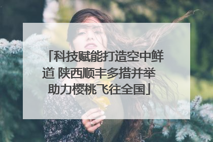 科技赋能打造空中鲜道 陕西顺丰多措并举助力樱桃飞往全国