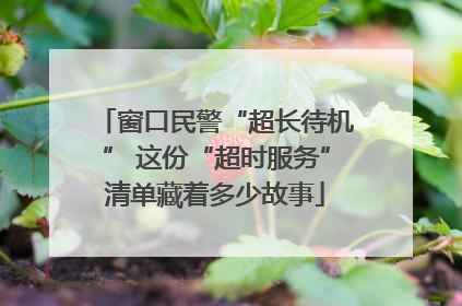 窗口民警“超长待机” 这份“超时服务”清单藏着多少故事