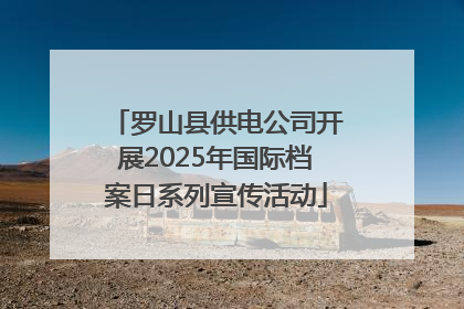 罗山县供电公司开展2025年国际档案日系列宣传活动