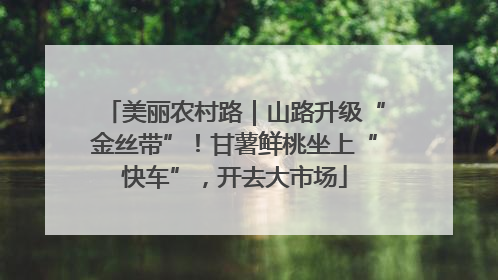 美丽农村路｜山路升级“金丝带”！甘薯鲜桃坐上“快车”，开去大市场