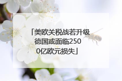美欧关税战若升级 德国或面临2500亿欧元损失