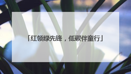 红领绿先锋，低碳伴童行