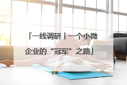 一线调研丨一个小微企业的“冠军”之路