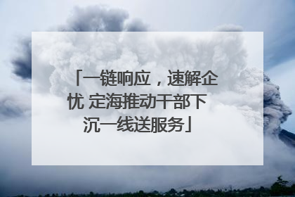 一链响应，速解企忧 定海推动干部下沉一线送服务