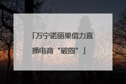 万宁诺丽果借力直播电商“破圈”
