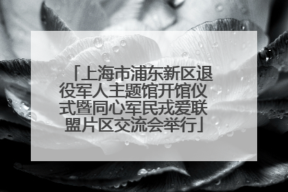 上海市浦东新区退役军人主题馆开馆仪式暨同心军民戎爱联盟片区交流会举行