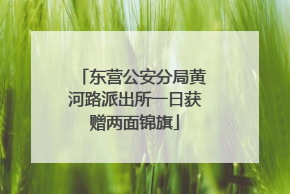东营公安分局黄河路派出所一日获赠两面锦旗