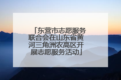 东营市志愿服务联合会在山东省黄河三角洲农高区开展志愿服务活动