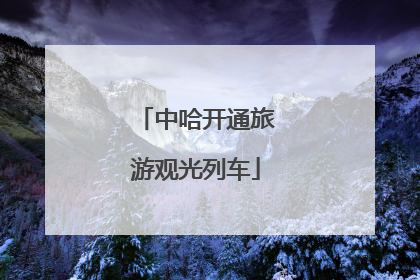 中哈开通旅游观光列车