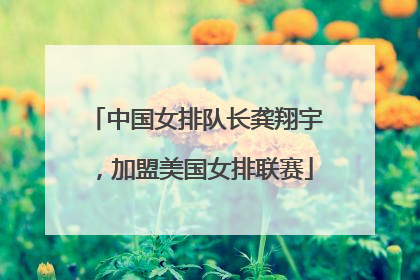 中国女排队长龚翔宇，加盟美国女排联赛