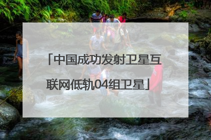 中国成功发射卫星互联网低轨04组卫星