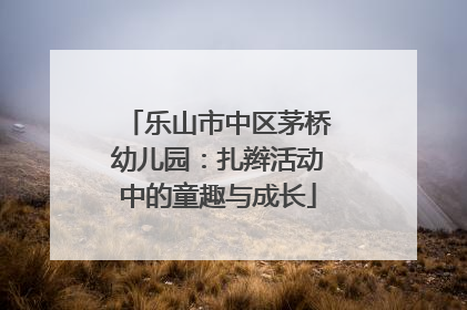 乐山市中区茅桥幼儿园：扎辫活动中的童趣与成长