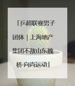 乒超联赛男子团体｜上海地产集团不敌山东魏桥·向尚运动