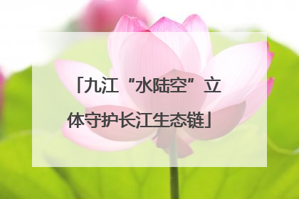九江“水陆空”立体守护长江生态链