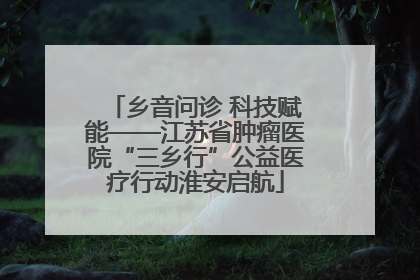 乡音问诊 科技赋能——江苏省肿瘤医院“三乡行”公益医疗行动淮安启航