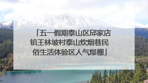 五一假期泰山区邱家店镇王林坡村泰山炊烟巷民俗生活体验区人气爆棚
