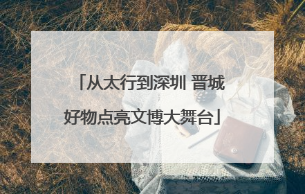 从太行到深圳 晋城好物点亮文博大舞台