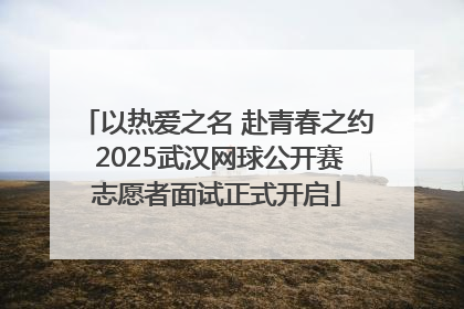 以热爱之名 赴青春之约 2025武汉网球公开赛志愿者面试正式开启