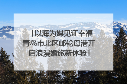 以海为媒见证幸福 青岛市北区邮轮母港开启浪漫婚旅新体验