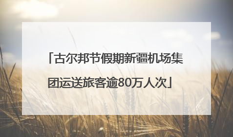 古尔邦节假期新疆机场集团运送旅客逾80万人次