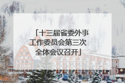十三届省委外事工作委员会第三次全体会议召开
