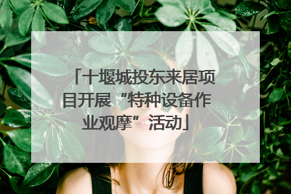 十堰城投东来居项目开展“特种设备作业观摩”活动
