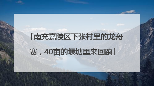 南充嘉陵区下张村里的龙舟赛，40亩的堰塘里来回跑