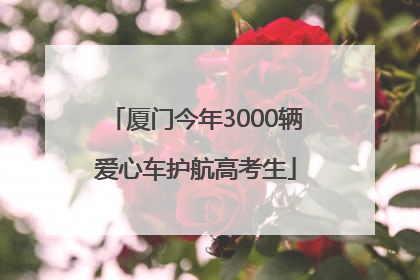 厦门今年3000辆爱心车护航高考生