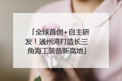 全球首创+自主研发！通州湾打造长三角海工装备新高地