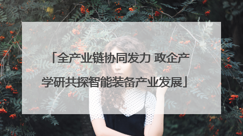 全产业链协同发力 政企产学研共探智能装备产业发展