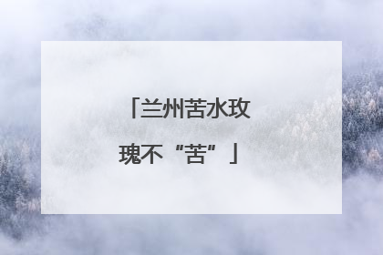 兰州苦水玫瑰不“苦”