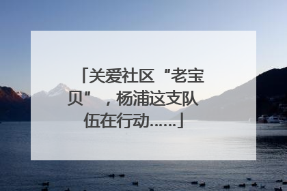 关爱社区“老宝贝”，杨浦这支队伍在行动……