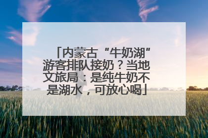 内蒙古“牛奶湖”游客排队接奶？当地文旅局：是纯牛奶不是湖水，可放心喝
