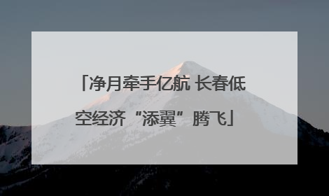 净月牵手亿航 长春低空经济“添翼”腾飞