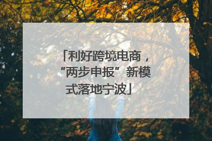 利好跨境电商，“两步申报”新模式落地宁波